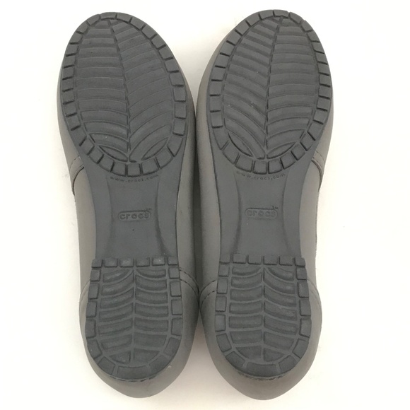 CROCS Marin Ballet Flats Comfort Shoes Gray Colorite Slip On Women’s Size 8 - Picture 13 of 15